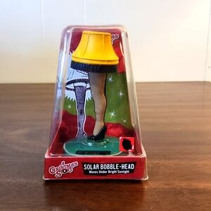 A Christmas Story Leg Lamp Solar Bobble Head Figurine